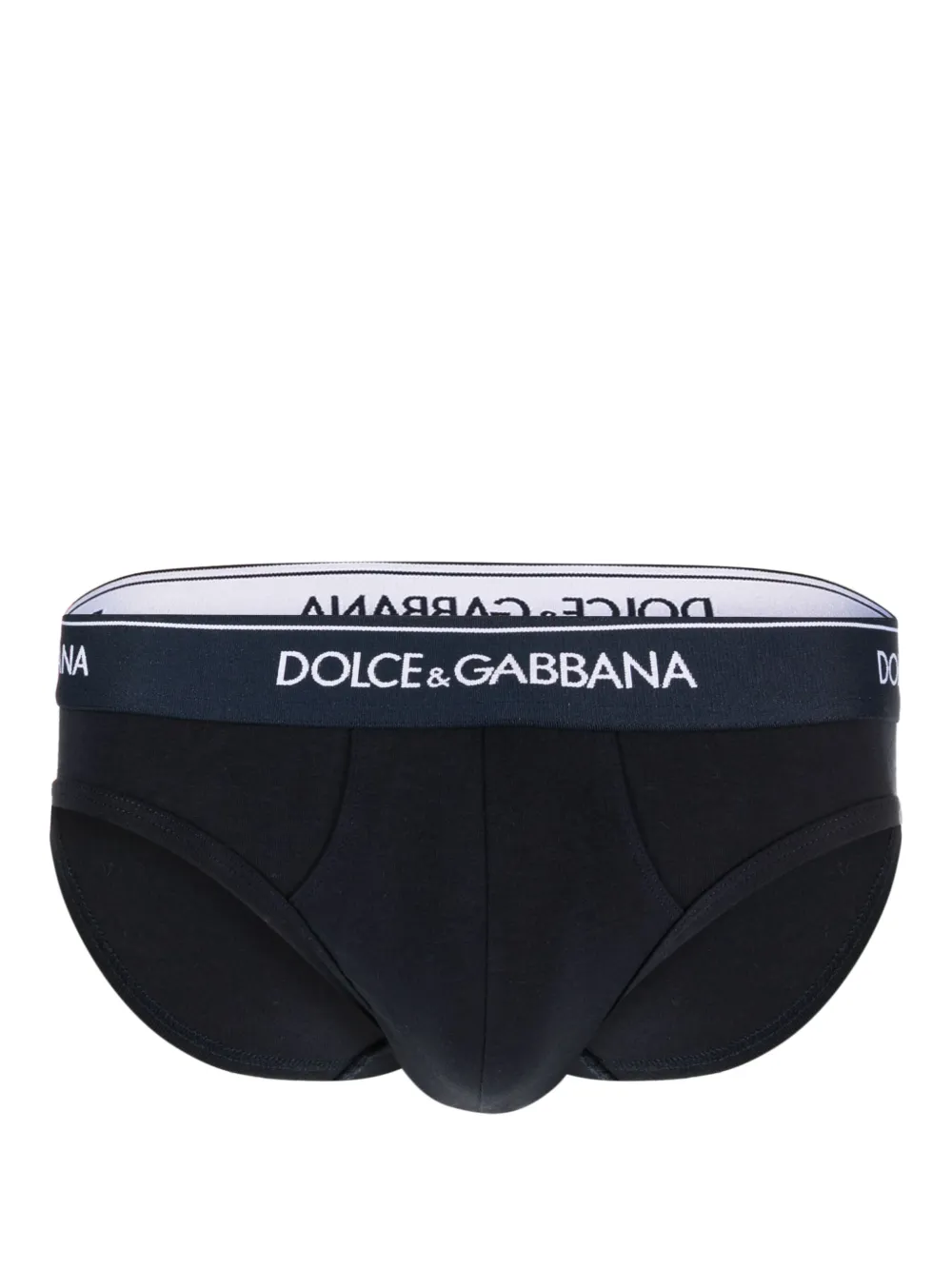 Комплект из двух трусов-брифов с логотипом DOLCE & GABBANA, синий — фото 2