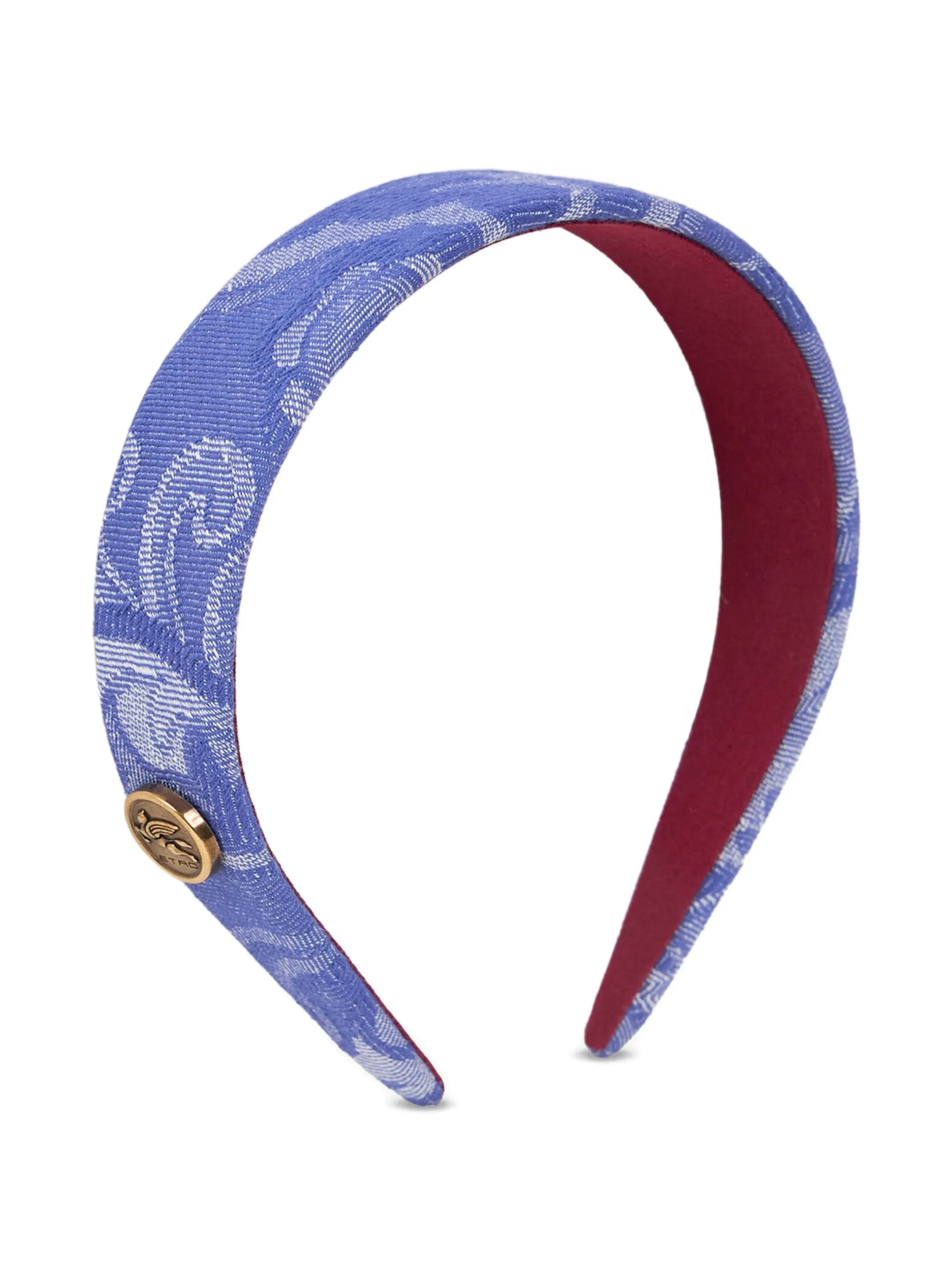 

Жаккардовый ободок из денима Etro, синий