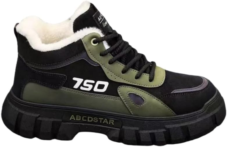 

Зимние мужские толстые и теплые спортивные ботинки - противоскользящие высокие ботинки. Внутренняя подкладка комфортная и мягкая. Подходят для походов на свежем воздухе и восхождений в горы Clolinde, зеленый