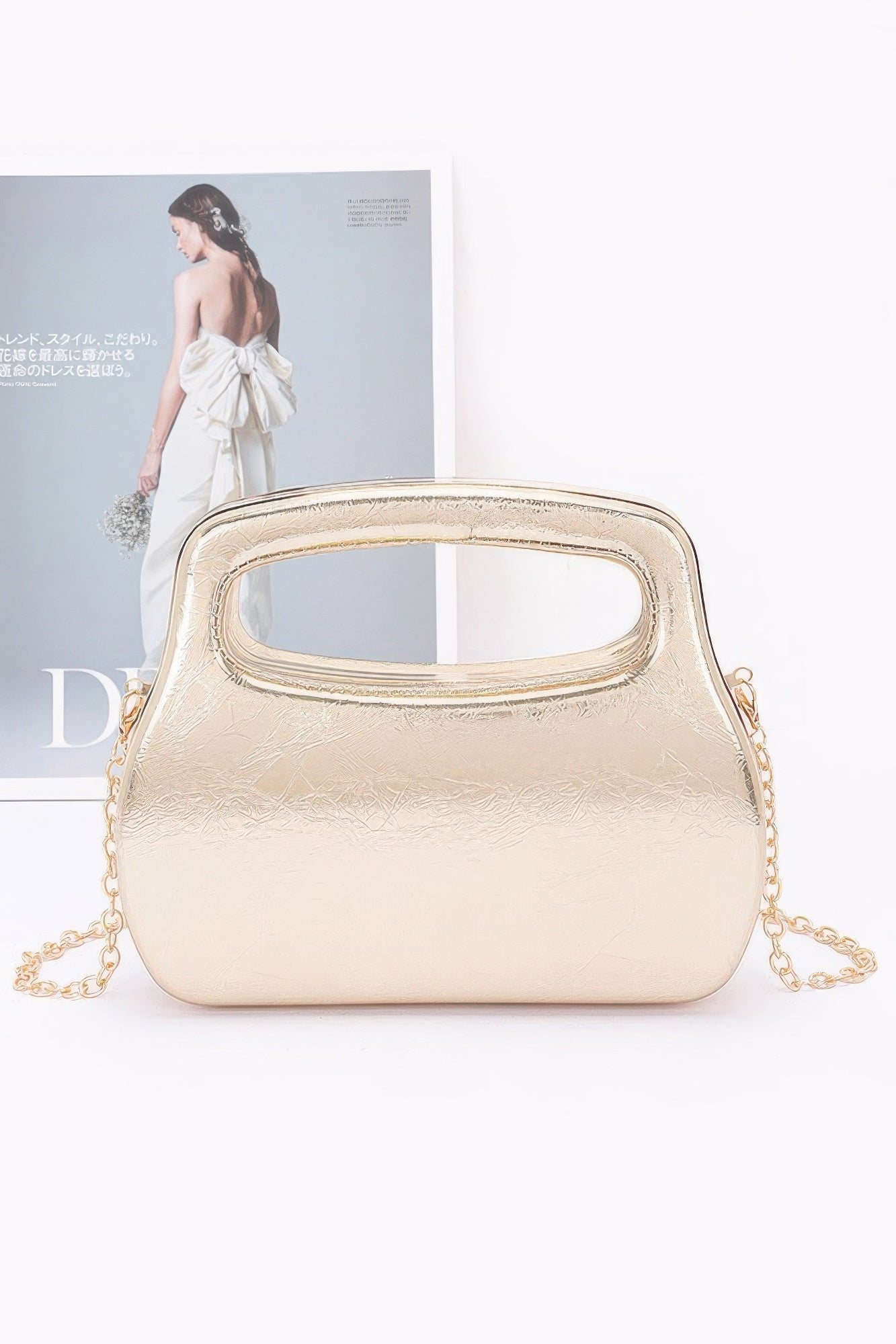 

Сумка с металлическим корпусом FASHNZFAB, золотой