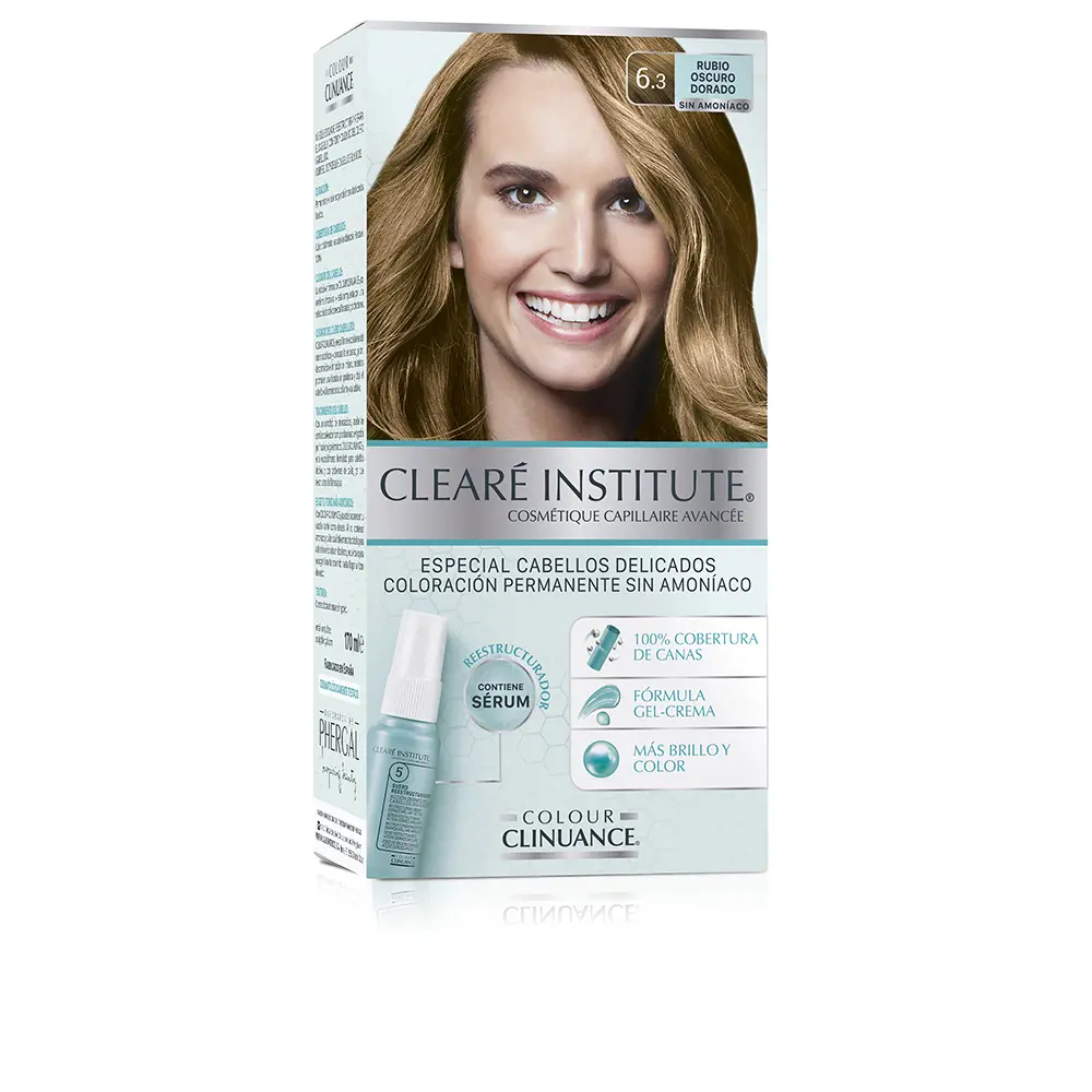 

Краска для волос Colour clinuance cabellos delicados Clearé Institute, цвет 6.3-rubio oscuro dorado, 1 шт.