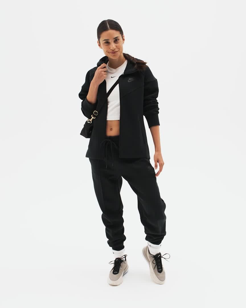 Худи Nike Sportswear Tech Fleece Windrunner, черный — фото 2