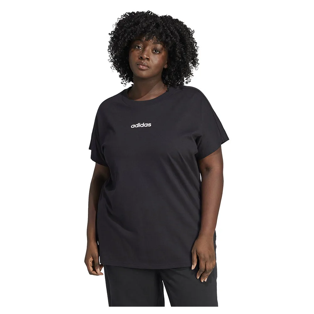 

Футболка с коротким рукавом adidas Essentials Linear Cotton Plus, черный