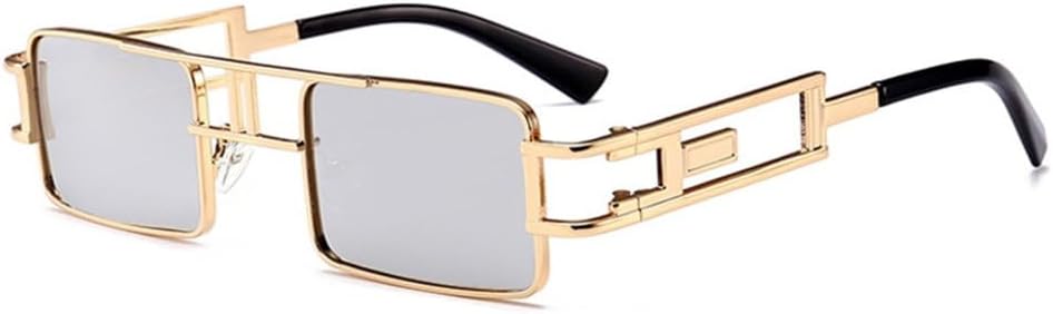 

Солнцезащитные очки в стиле стимпанк для мужчин и женщин, квадратная оправа из сплава, модные ретро-очки для женщин, защита от ультрафиолета UV400 MTZJH, C7 Silver Mirror