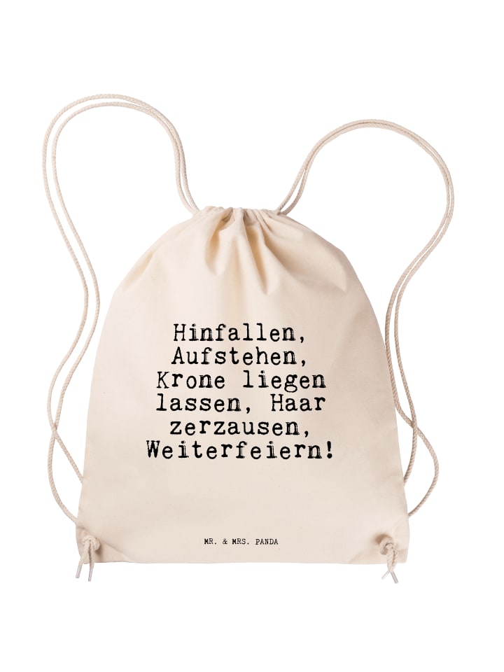 

Mr. & Mrs. Panda Тканевый рюкзак. Упасть, встать, корона лежит... кремового цвета