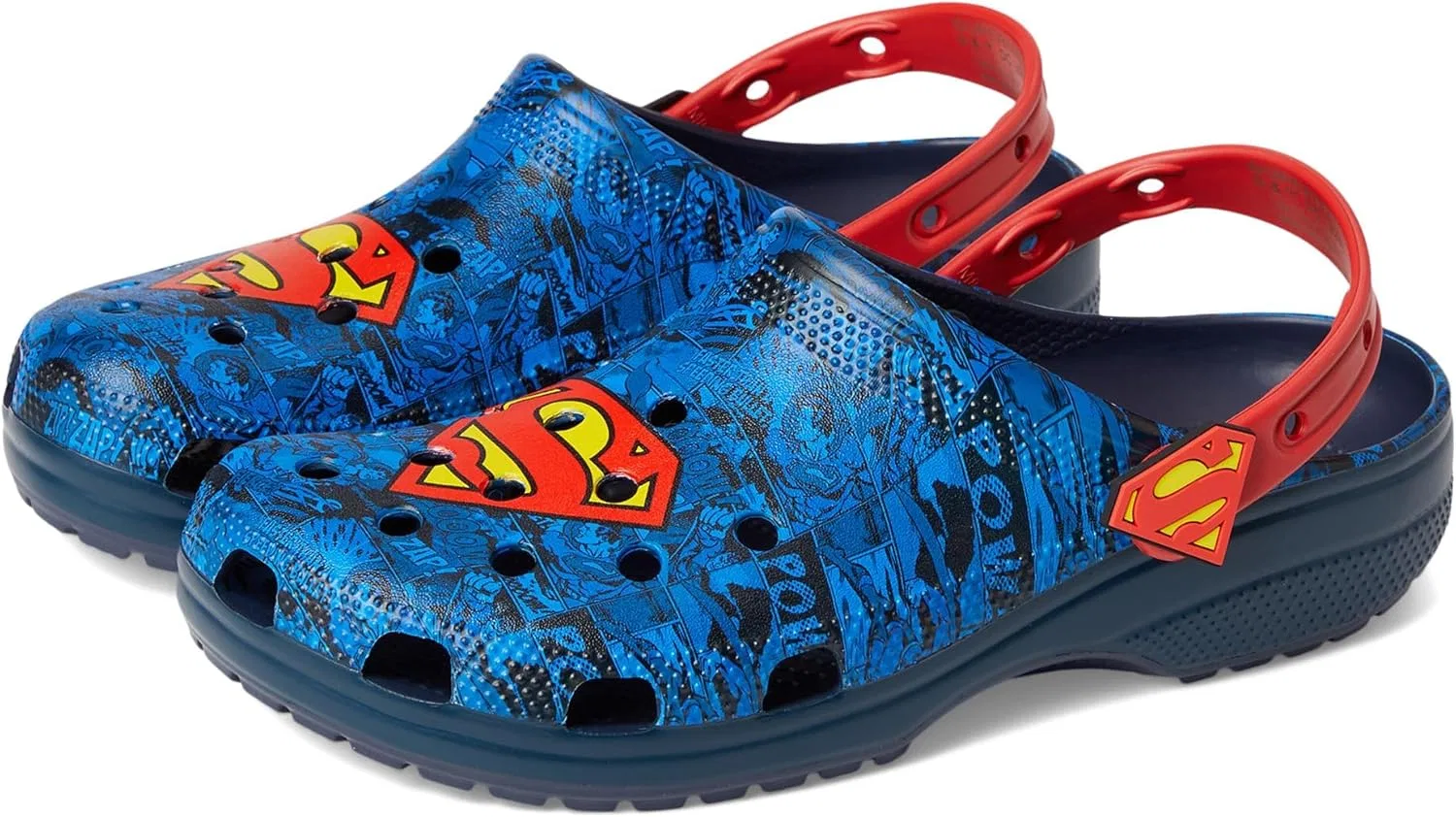 Кроксы Unisex Adult Classic Superman Clog Crocs, Multicoloured Sea Waves Ocean Tides