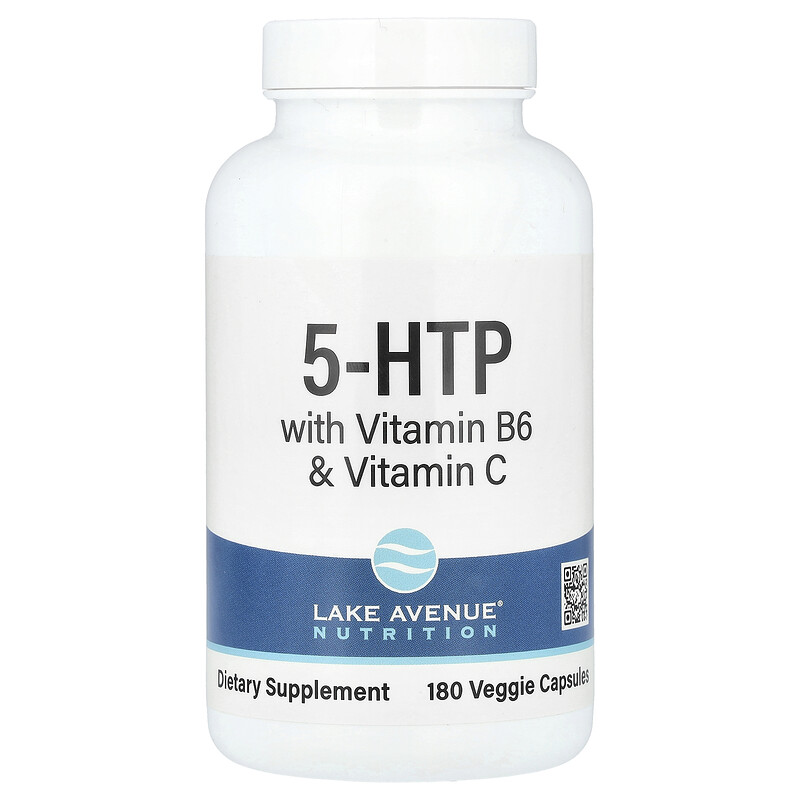 

Lake Avenue Nutrition, 5-HTP с витаминами B6 и C, 180 растительных капсул