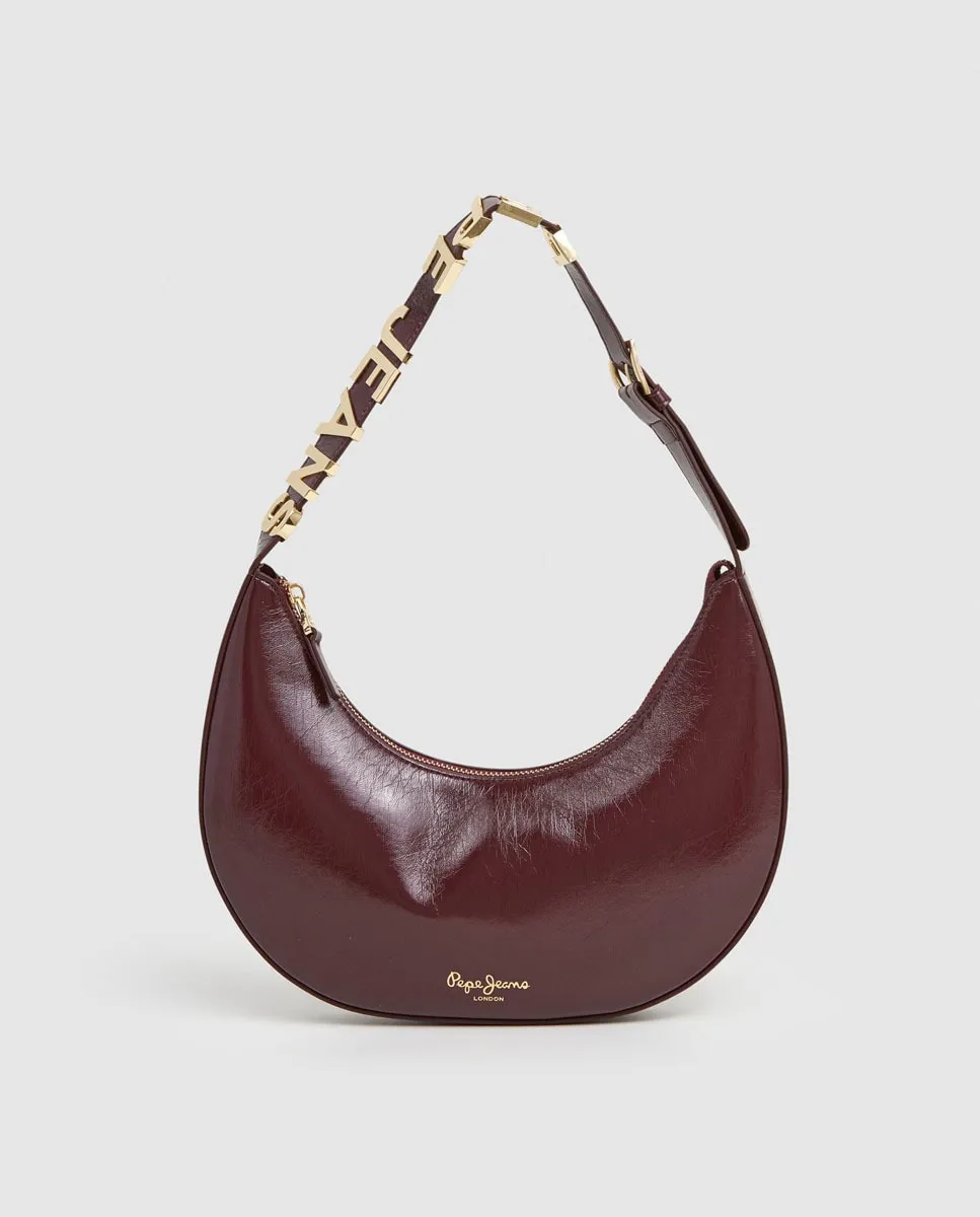 

Женская сумка-полумесяц Gracey с надписью PJ Pepe Jeans, бордовый