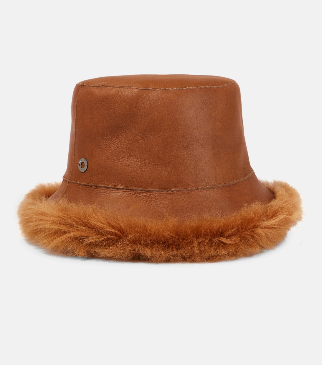 

Двусторонняя шапка-ведро из овчины Loro Piana, коричневый