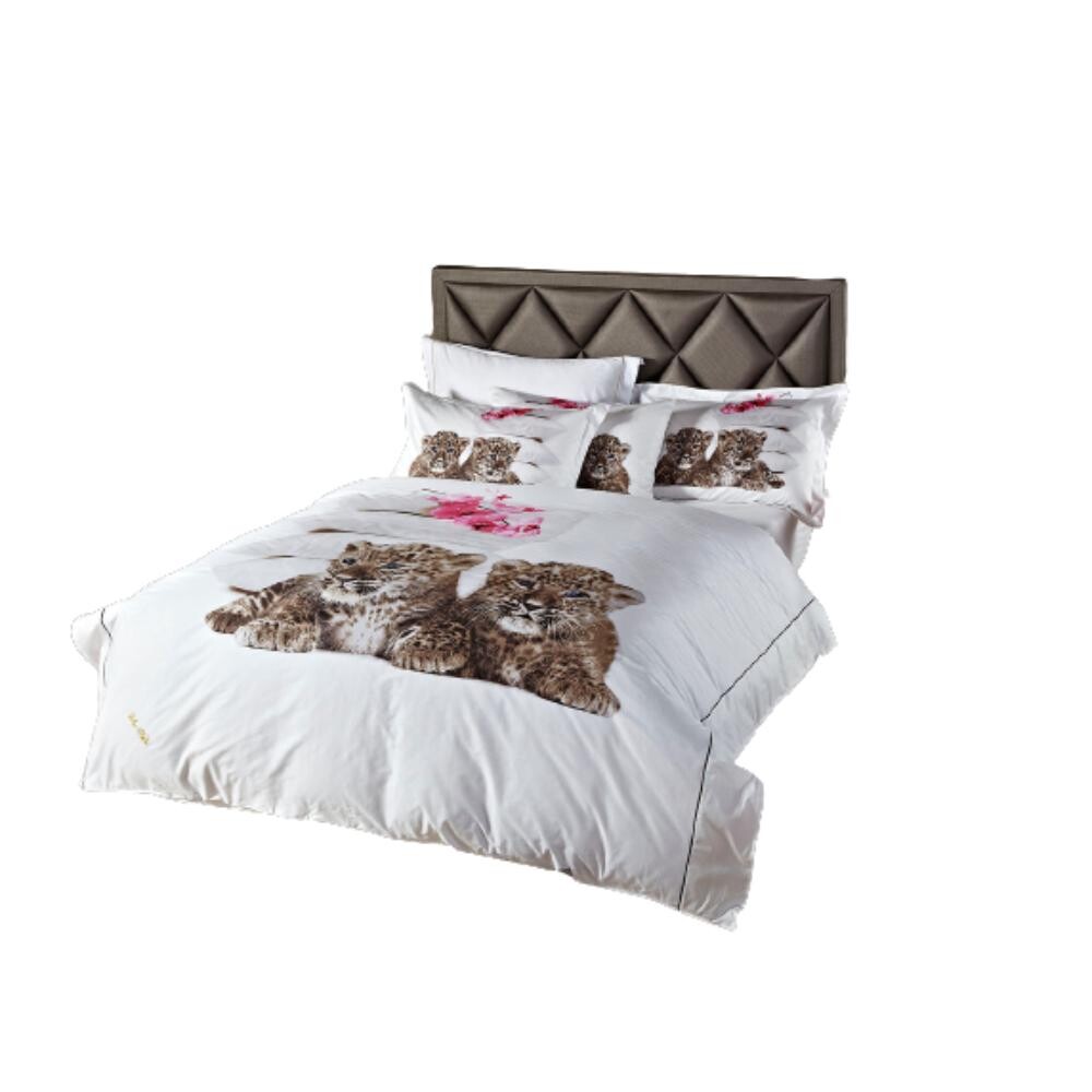

Dolce Mela Комплект пододеяльников, Baby Leopards, цвет White And Brown Pink