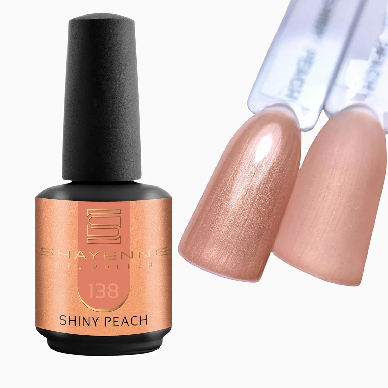 Гель-лак для ногтей UV/LED «Shiny Peach Orange 138» 15 мл от Shayenne Shayenne, 138 Shiny Peach, 15 Ml