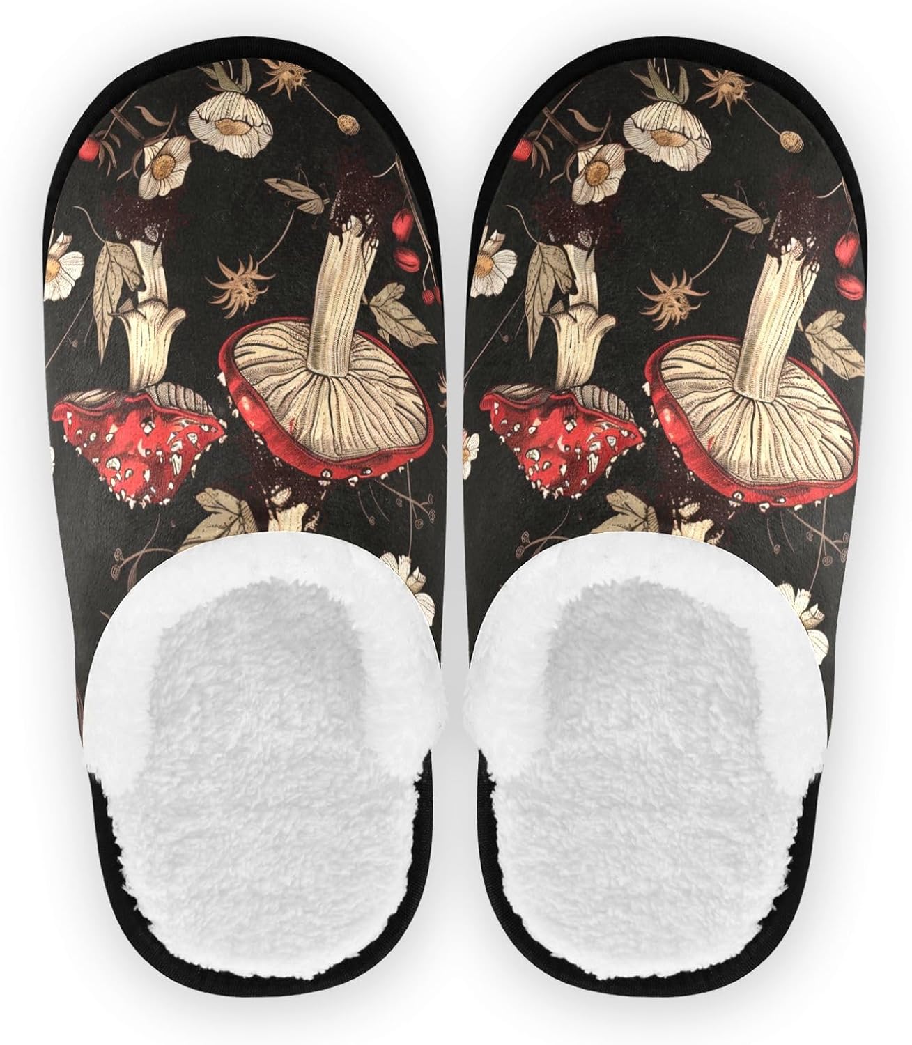 

Мягкие тапочки FENOCHE в виде грибов и ромашек для женщин и мужчин, теплые, удобные, для путешествий и спа, с подошвой, предотвращающей скольжение, Multicolor