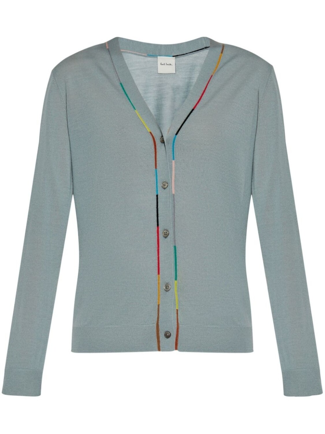 

Paul Smith кардиган из мериносовой шерсти с контрастной отделкой, синий