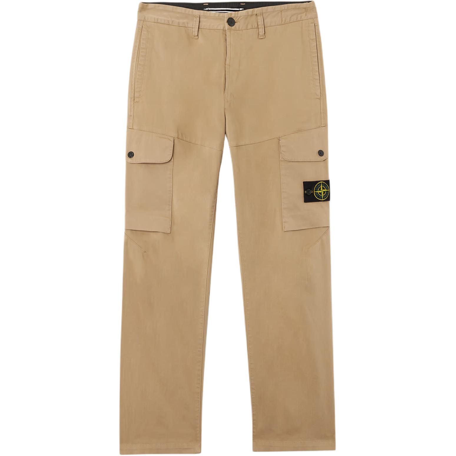 

Брюки прямого кроя с нашивкой-логотипом STONE ISLAND, Light Umber