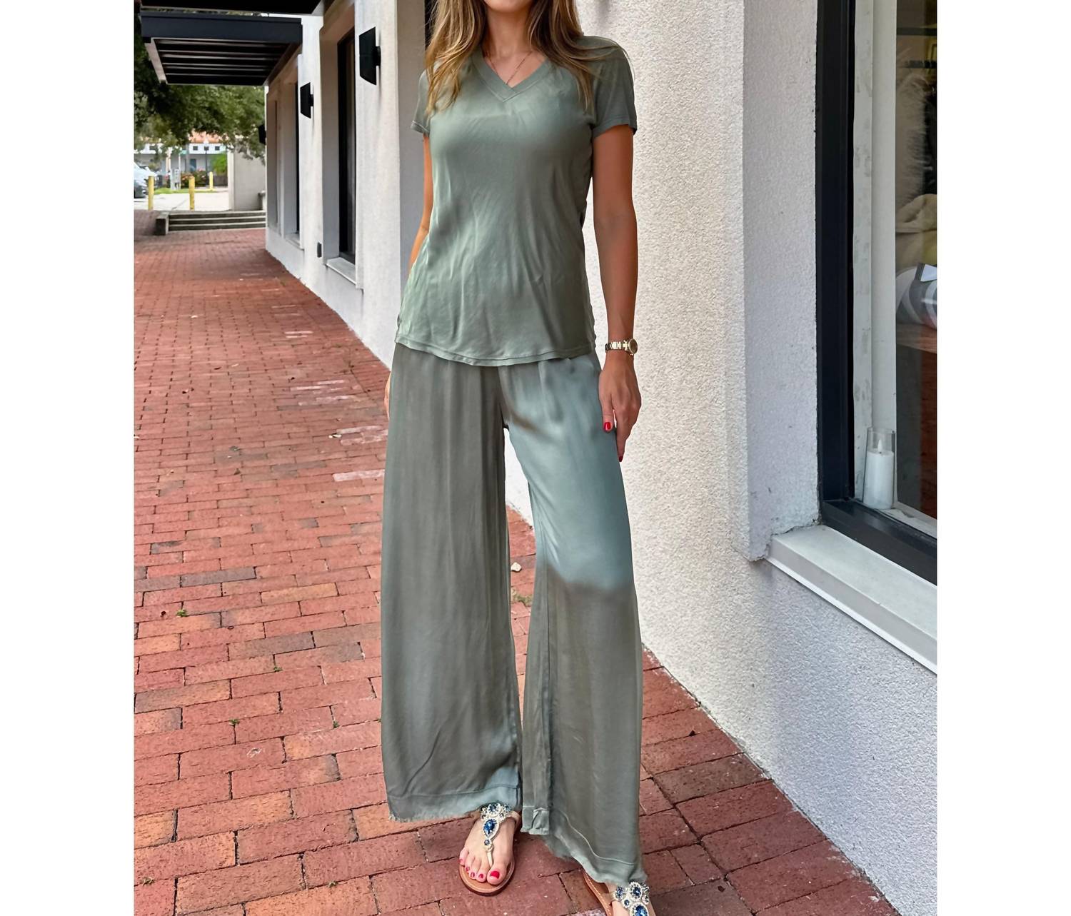 

Топ Alina Satin Mix зеленого цвета Scandal Italy, зеленый