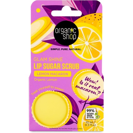 

Сахарный скраб для губ Лимонный Макарон 10 мл Organic Shop