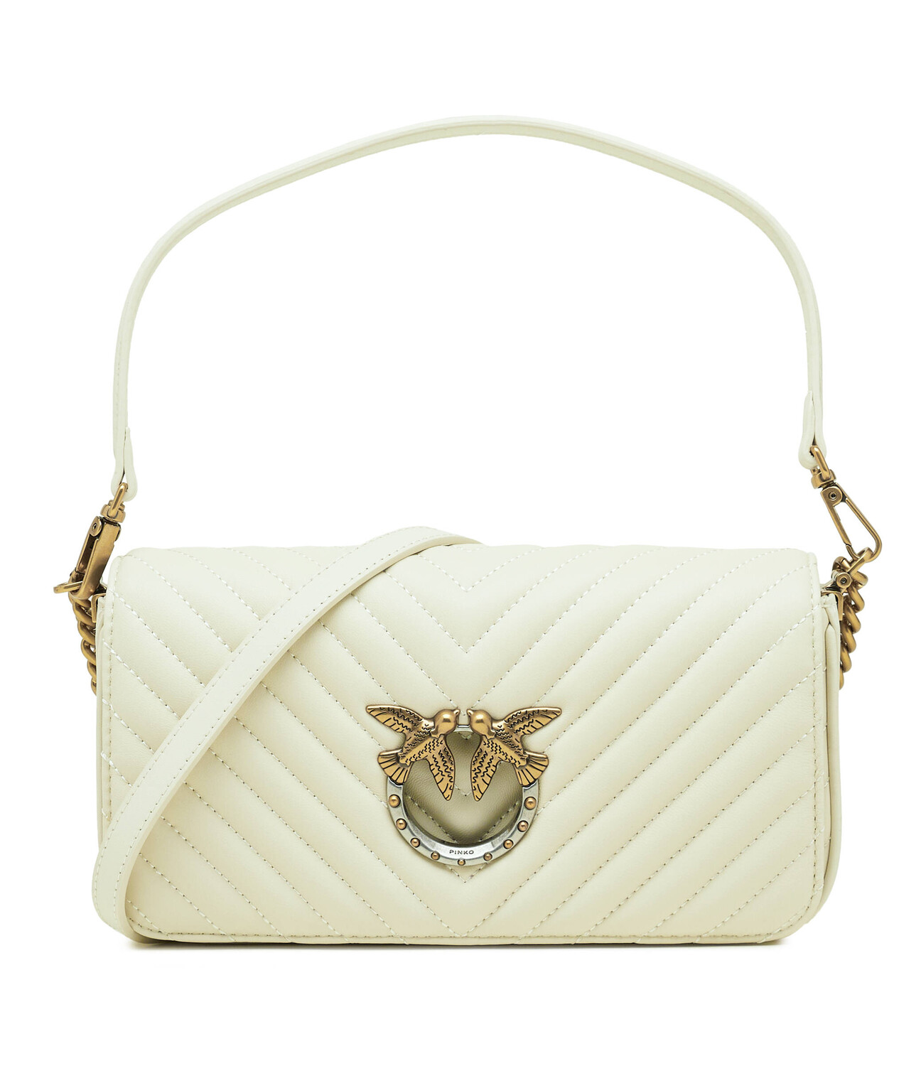 

Сумка-мессенджер Pinko LOVE CLICK BAGUETTE MINI NAPPA, белый