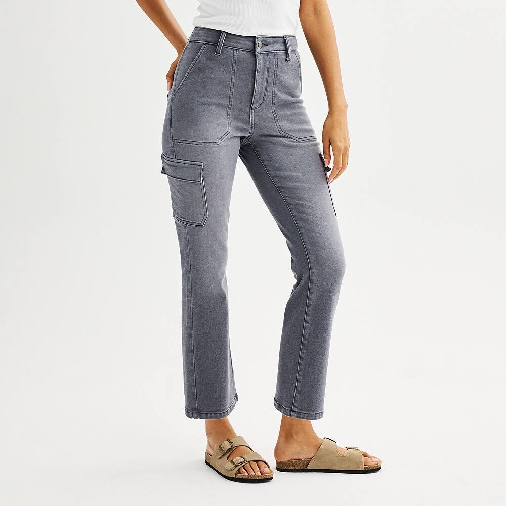 

Женские брюки-карго Sonoma Goods For Life до щиколотки, цвет Gray Wash