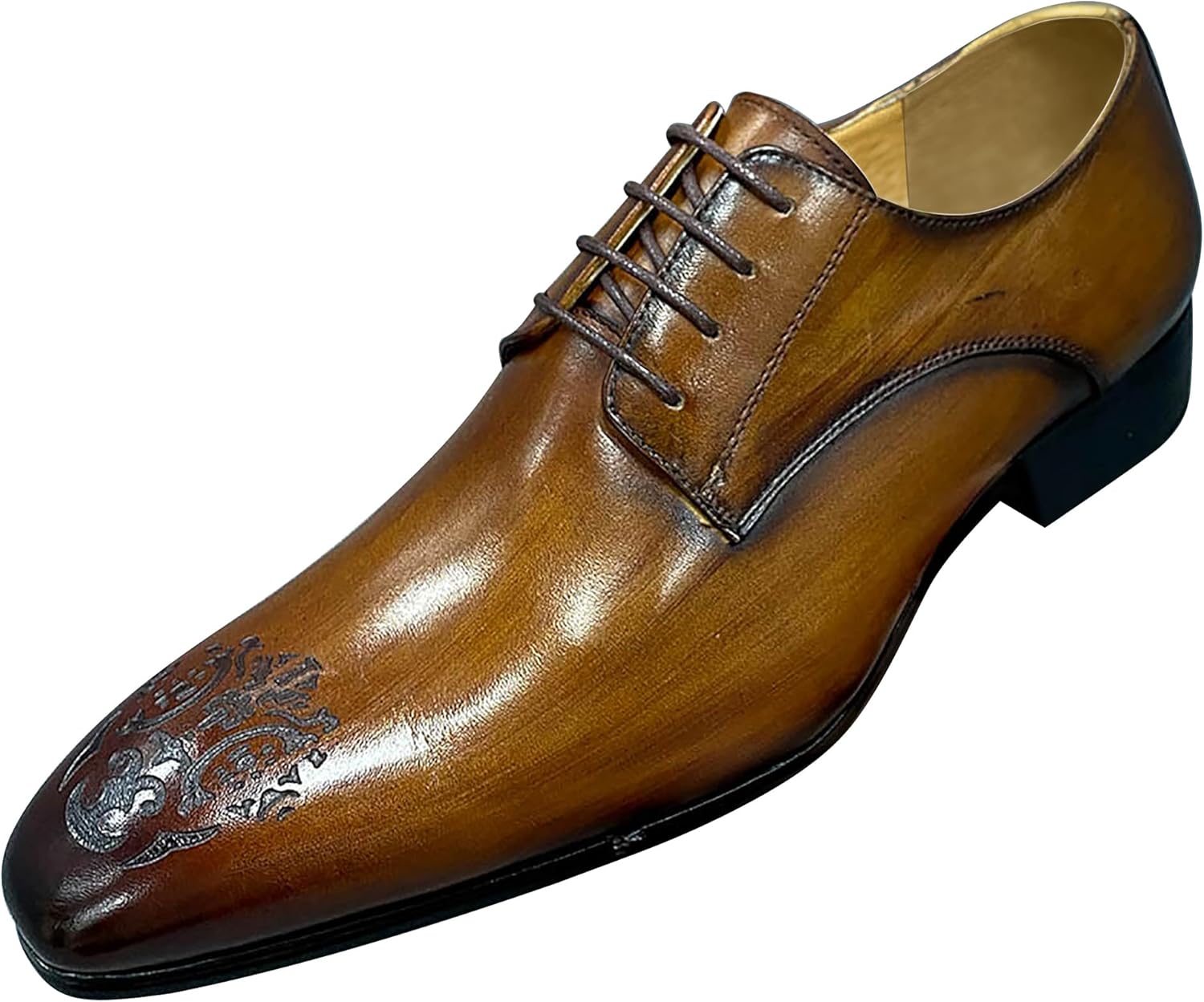 

Мужские оксфорды Santimon, повседневные туфли из натуральной кожи, ручная работа, дерби, для свадьбы, смокинга, формальная и модная обувь для ходьбы, коричневый