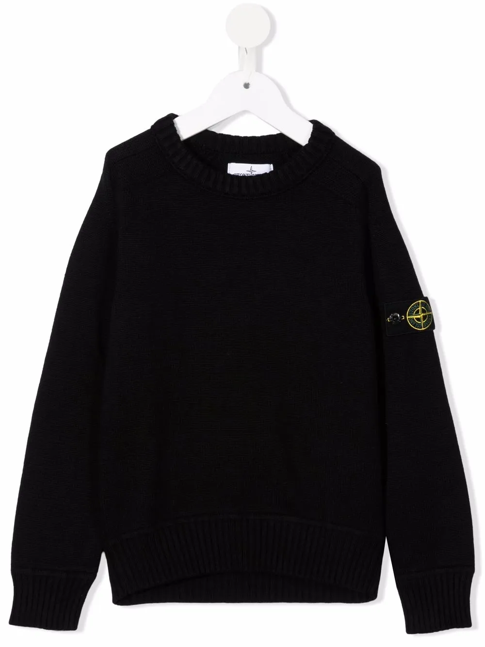 

Джемпер с нашивкой-логотипом Stone Island Junior, черный