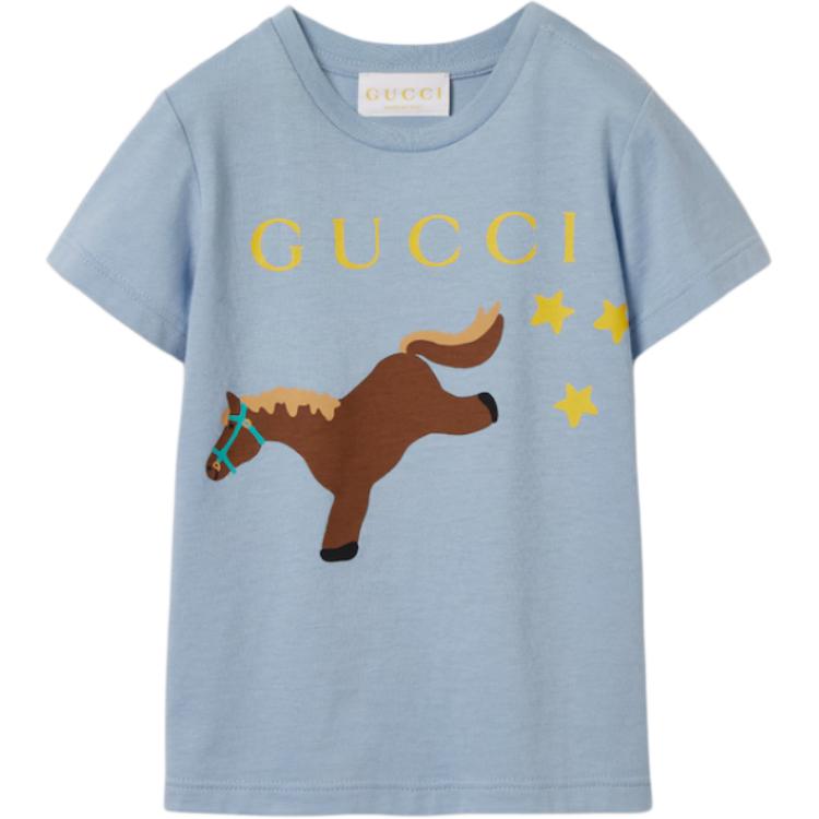 

Футболка для младенцев и малышей Gucci, светлый синий