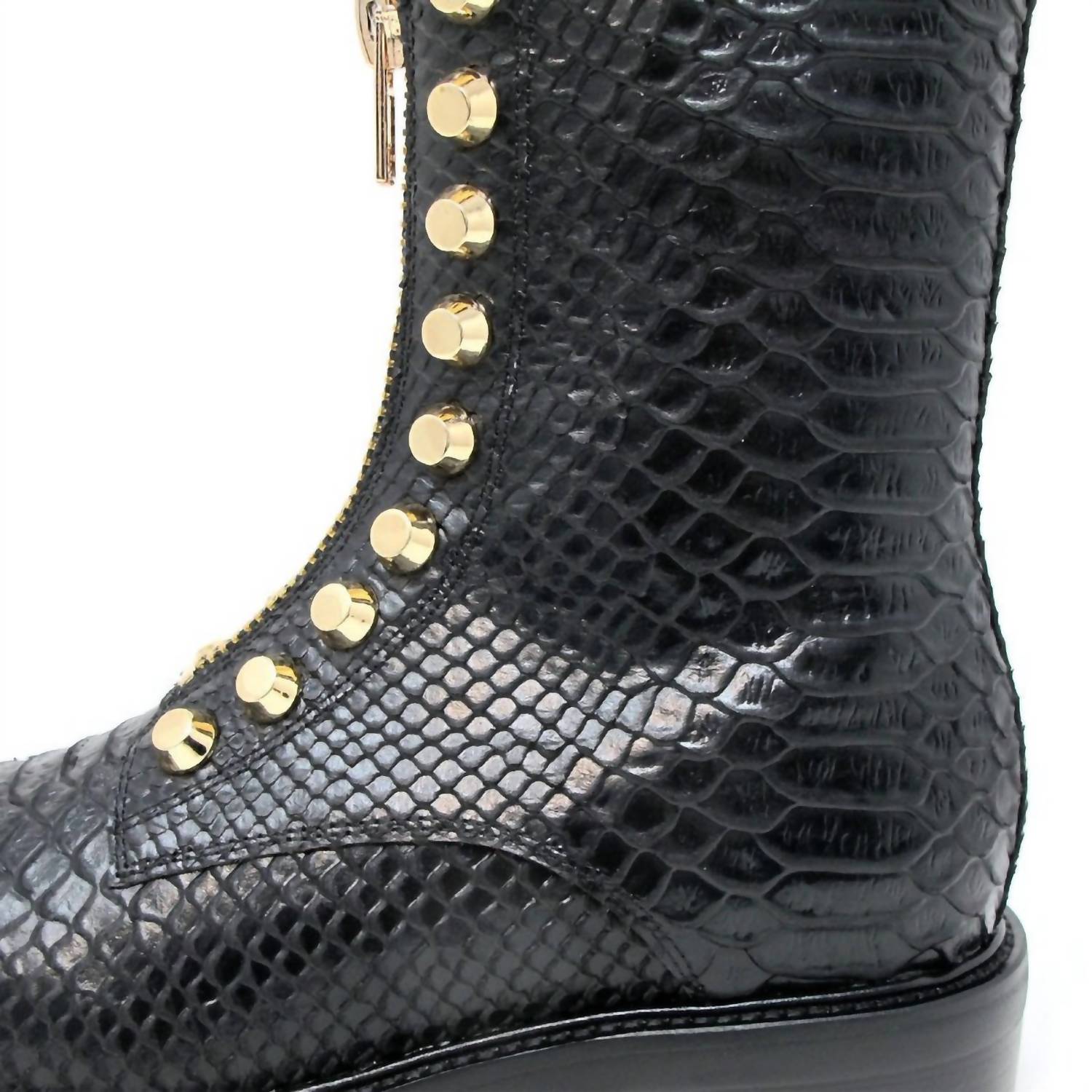 Ботильоны Tonette в черном цвете со змеиной кожей Jeffrey Campbell — фото 3