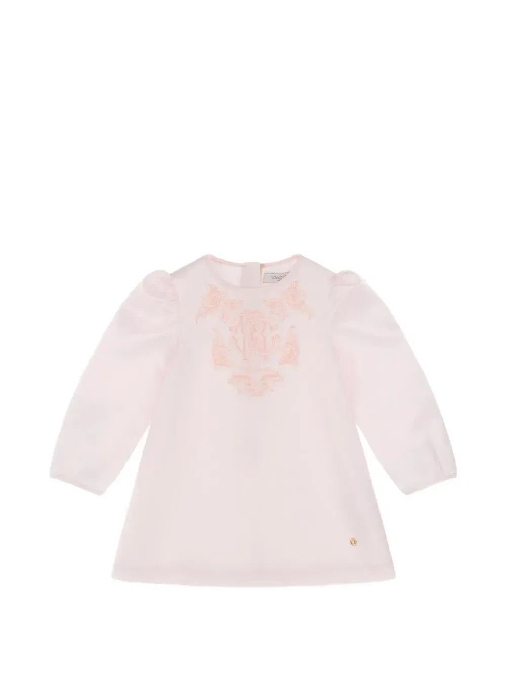 Платье с монограммой и шипами Roberto Cavalli Junior, розовый