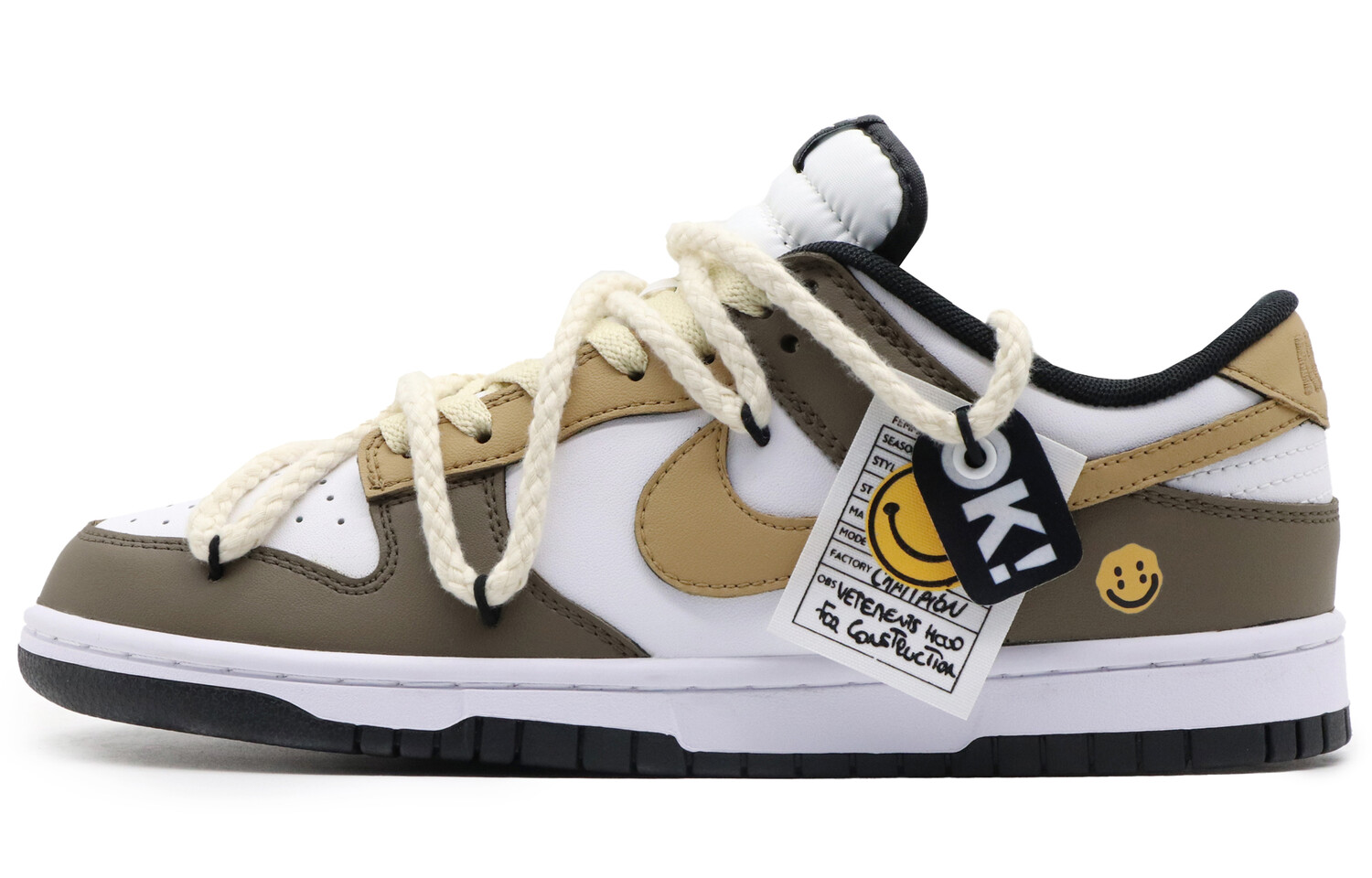 

Кроссовки Nike Dunk Skateboard Shoes Men Low-Top Brown White/Orange