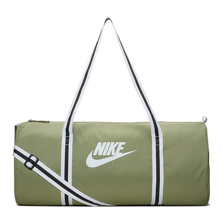 

Nike Сумка-ведро Heritage из полиэстера, сумка для багажа, дорожная сумка, обычная, унисекс, серо-оливково-зеленая