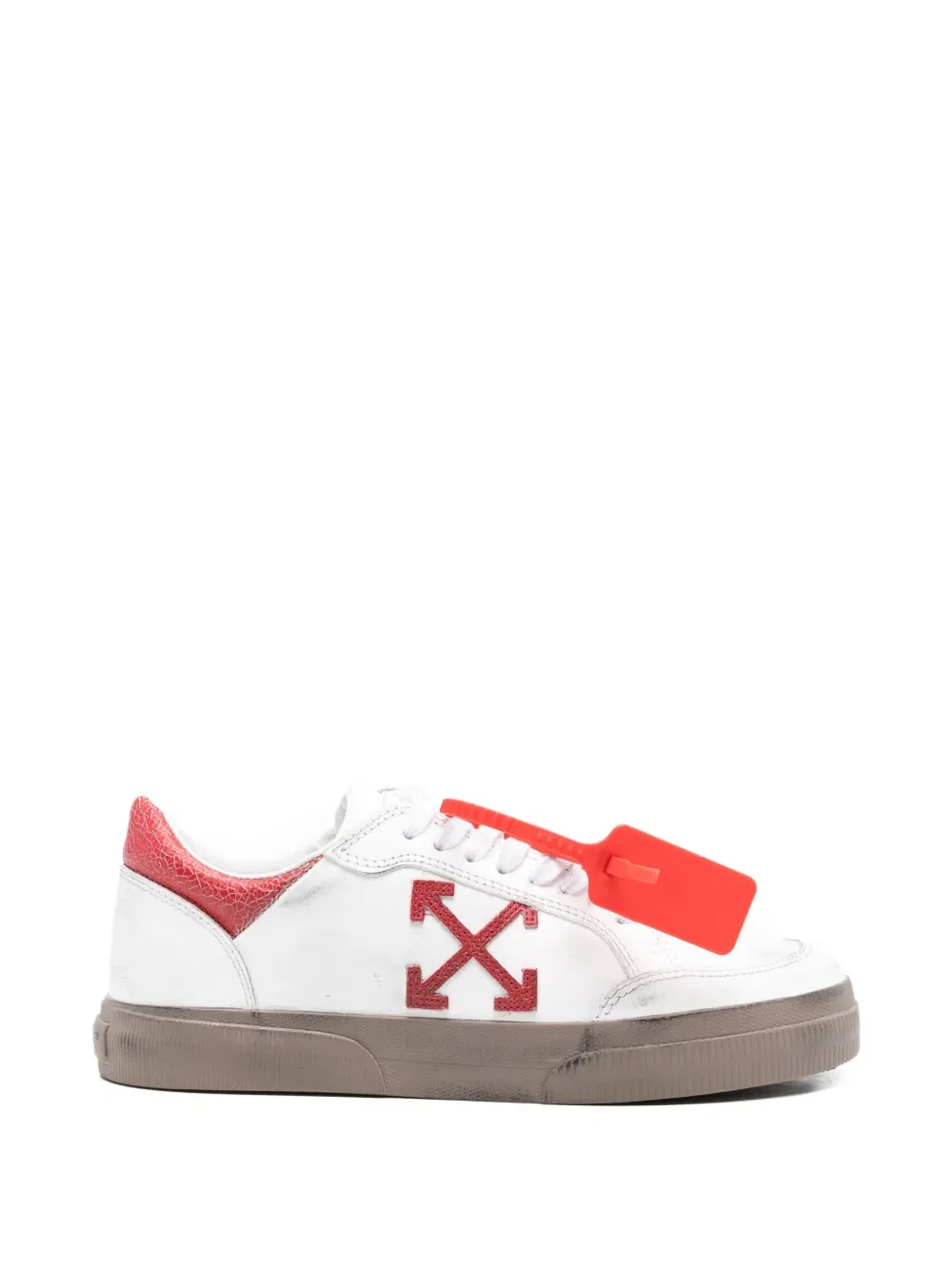 Вулканизированные низкие винтажные кроссовки Off-White, белый