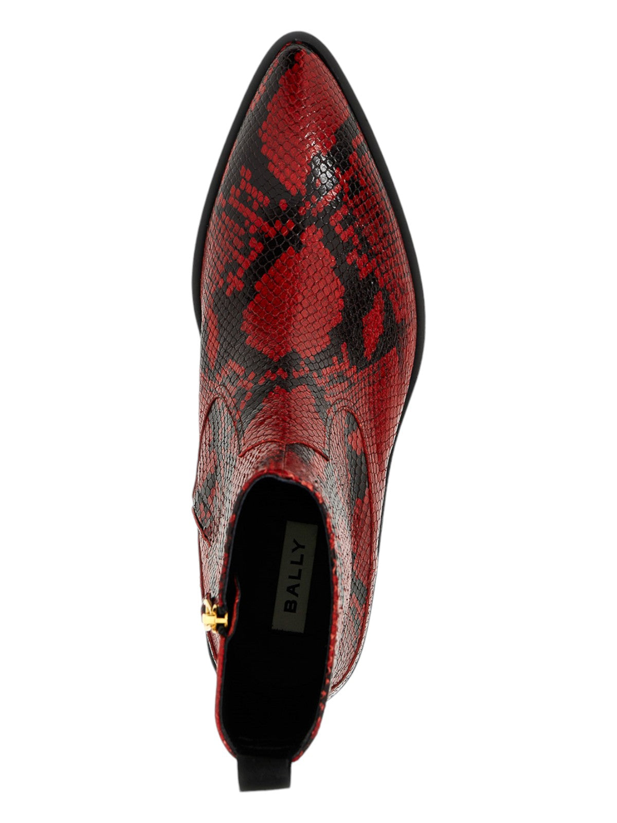 Bally Gaiman 6303991 Мужские кожаные ботинки с рубиновым принтом и анималистичным принтом, красный — фото 2