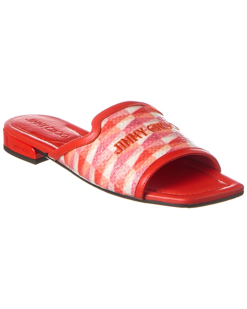 Туфли-лодочки Jimmy Choo Nako из плетеной кожи, розовый