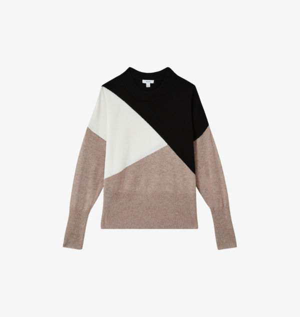 

Вязаный джемпер Faye с круглым вырезом Reiss, мультиколор