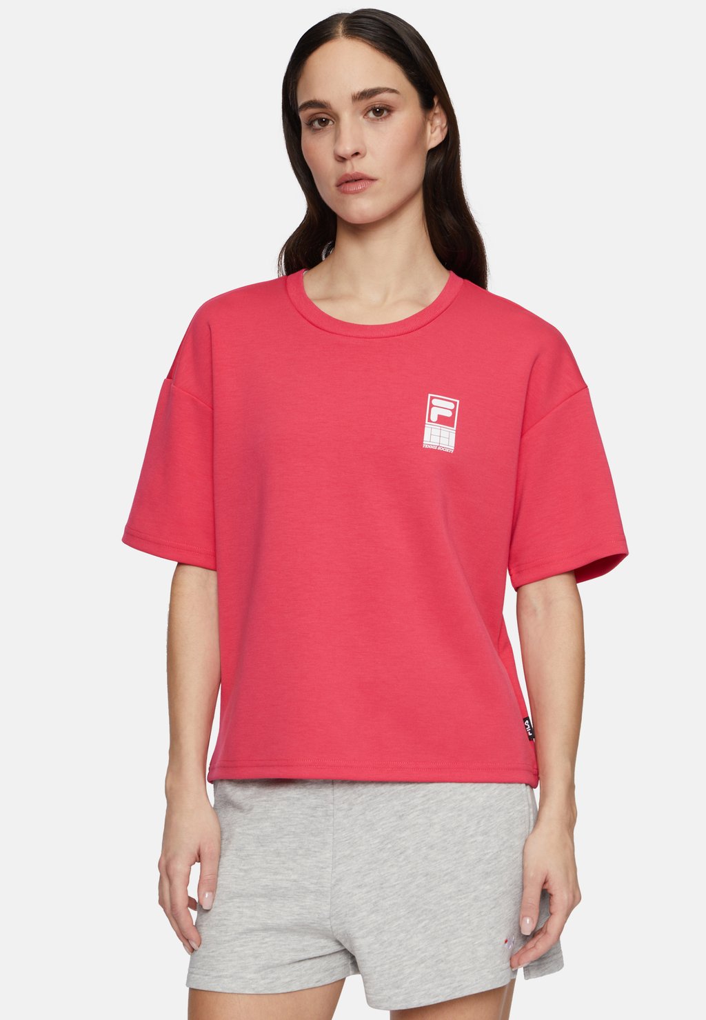 

Футболка с принтом Fila, розовый