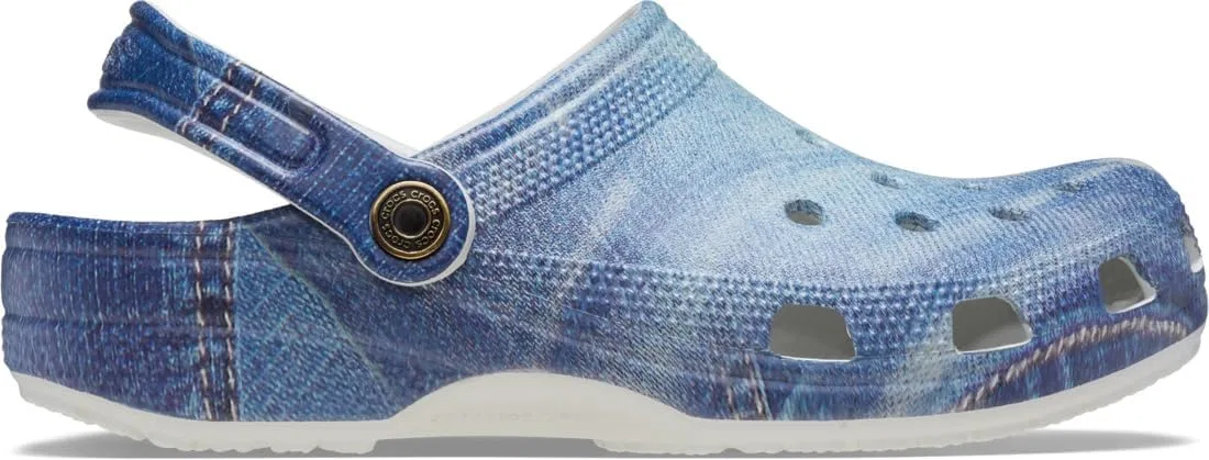 Кроксы Unisex Classic Denim Clog Wooden Shoes Crocs, Clair De Lune — фото 2