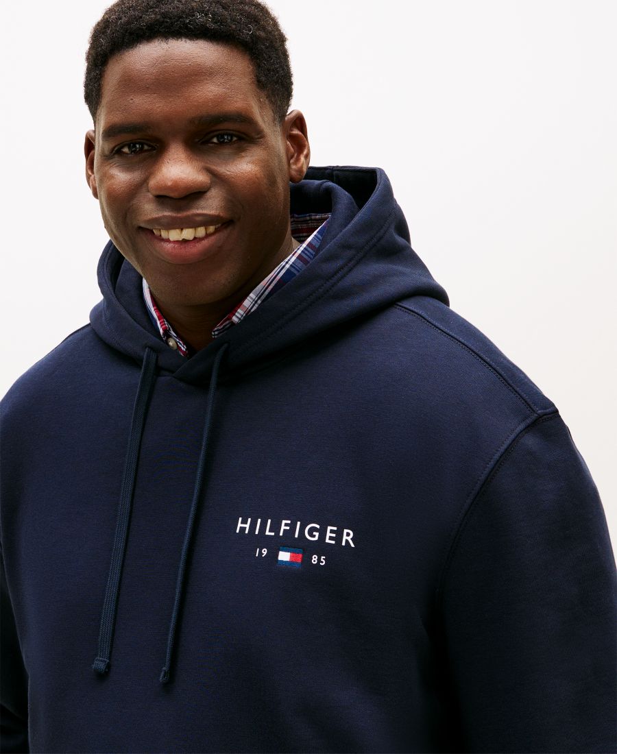 Мужская толстовка с капюшоном больших размеров Tommy Hilfiger, Desert Sky — фото 3