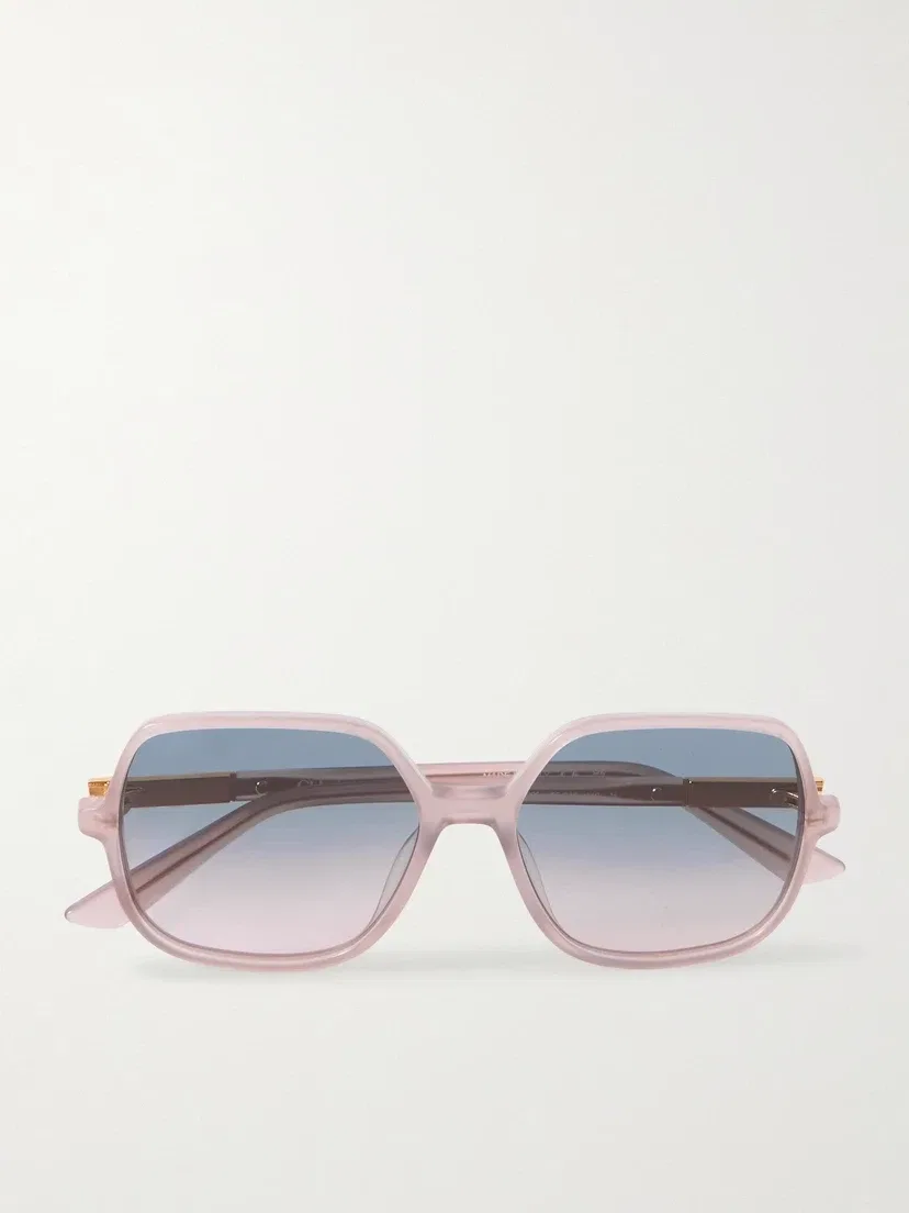 Круглые ацетатные солнцезащитные очки Judy Chloé Eyewear, розовый