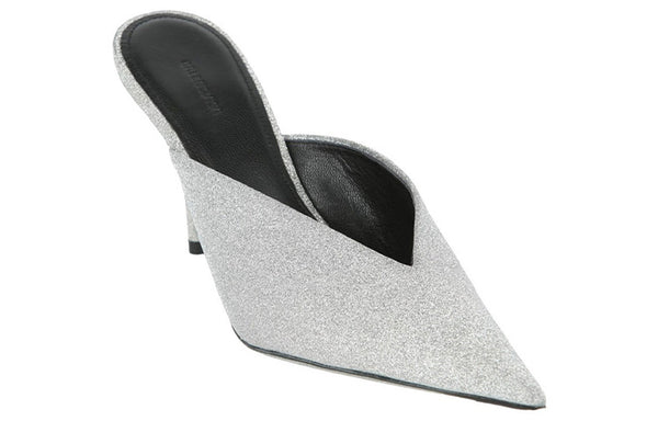 Сандалии glitter knife slingback 'silver' Balenciaga, серебряный — фото 2