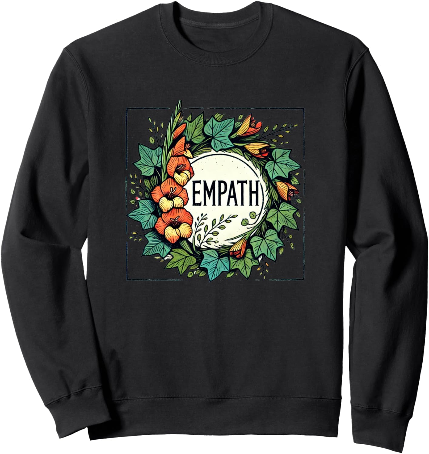 

Толстовка с ретро-иллюстрацией Эмпатия Florals Snugg, черный