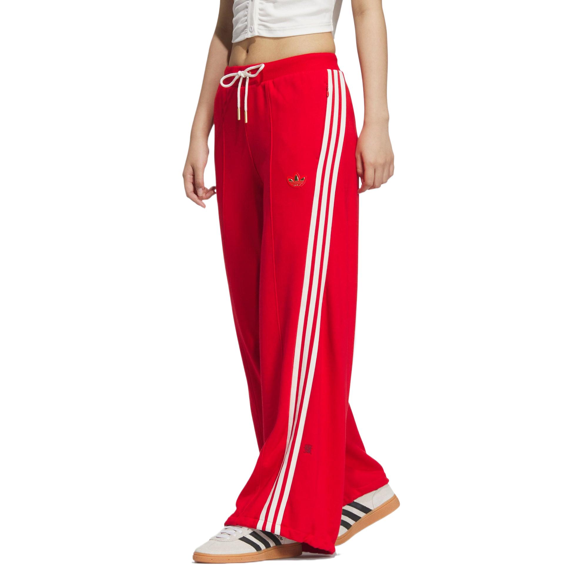 Толстовка CNY W JERSEY P Вязаные спортивные штаны Женские Светло-алый Adidas Originals, Light Scarlet — фото 4