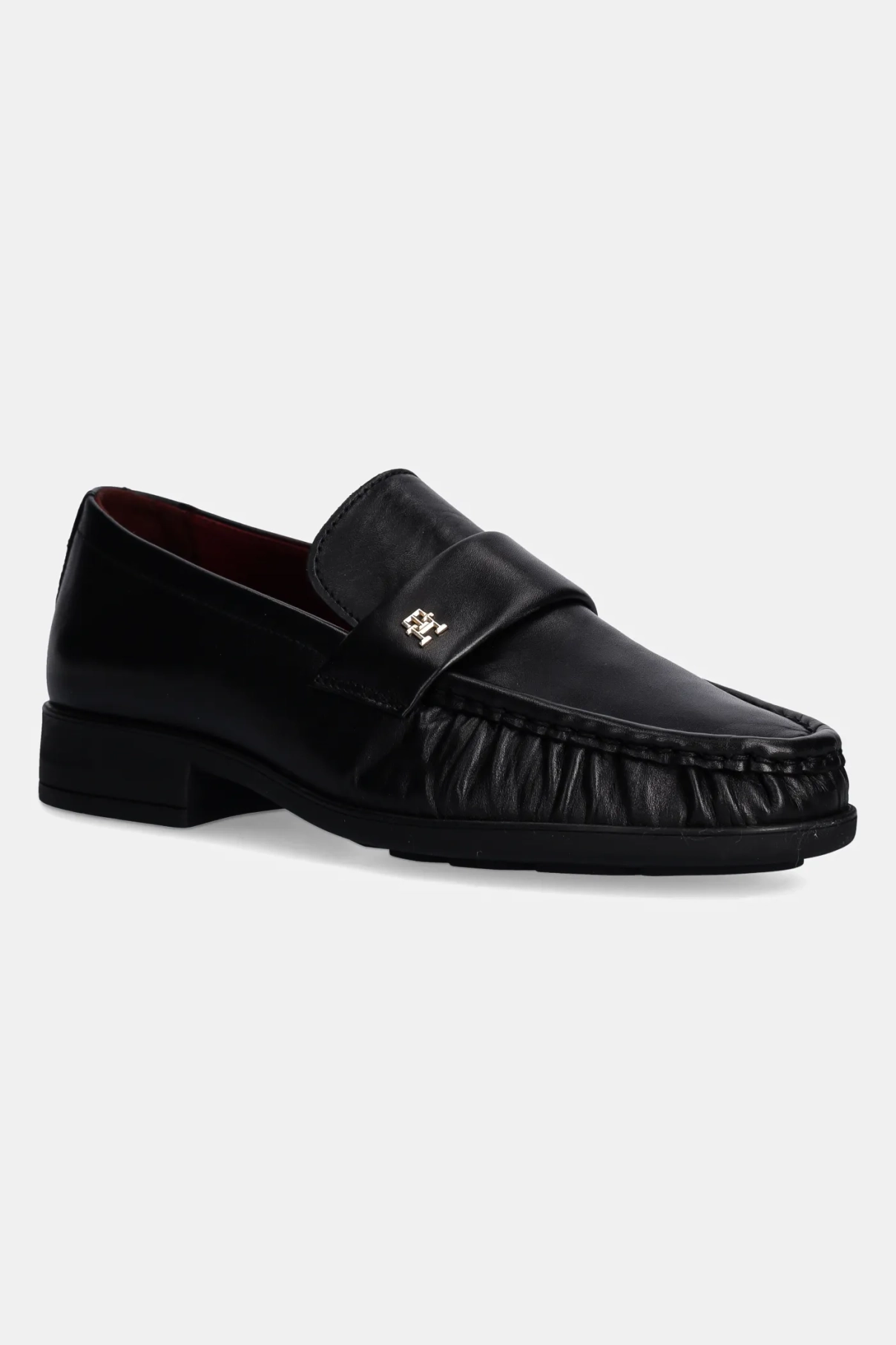 LOAFER SOFT NAPPA Кожаные лоферы со складками Tommy Hilfiger, черный