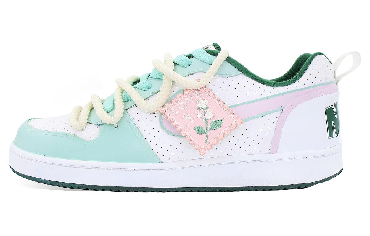 

Кроссовки Nike Court Borough Skateboarding Shoes Women's Low-top Cyan/White/Pink, голубой, Синий, Кроссовки Nike Court Borough Skateboarding Shoes Women's Low-top Cyan/White/Pink, голубой