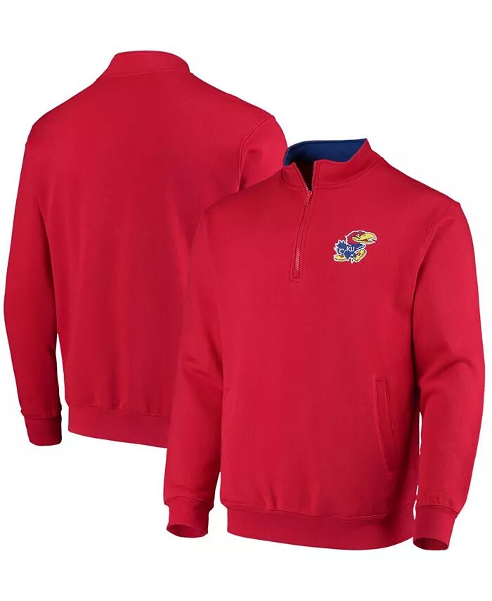 

Мужская красная толстовка Kansas Jayhawks Tortugas Logo Quarter-Zip Colosseum