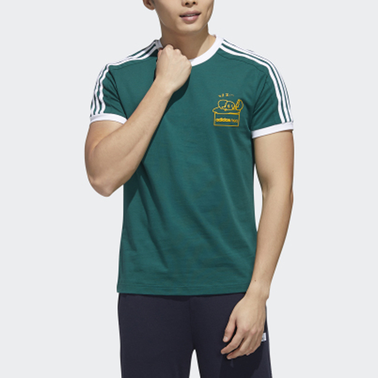Adidas Neo Футболка мужская зеленая — фото 4