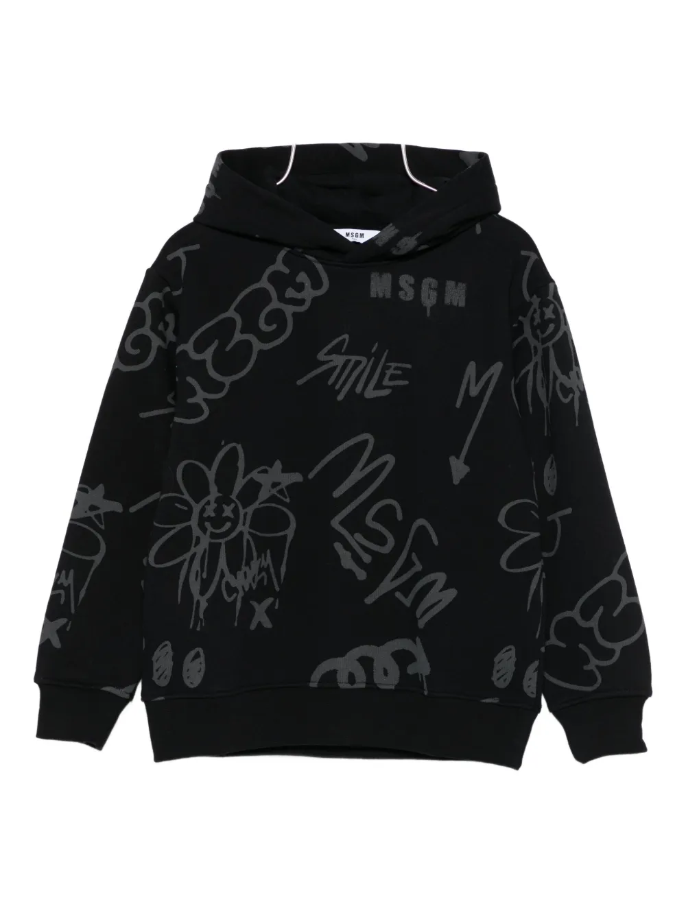 

Толстовка с графическим принтом MSGM Kids, черный
