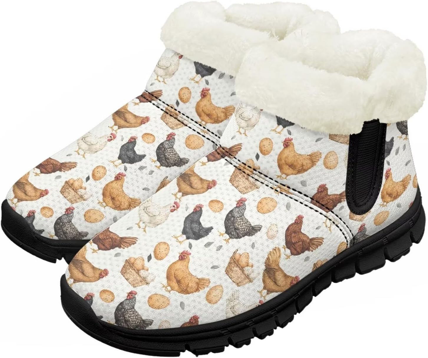 

Зимние сапожки для малышей, теплые снежные ботинки, уютные пушистые детские ботильоны, уличная модная обувь для мальчиков и девочек Chririnla, Cute Egg Hen