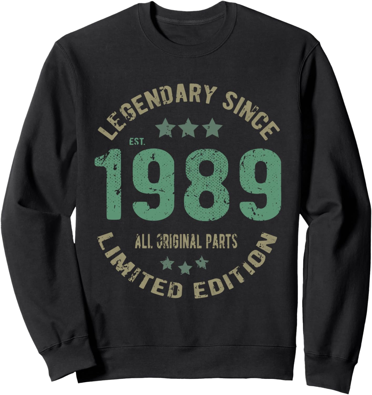 

Легенда 37-летия с 1989 года - Винтажная толстовка в честь 37-летия Legend Birthday Gift Apparel.Usa, черный
