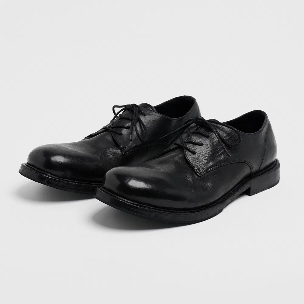Мужские чёрные дерби Uniform Washed от Lostgarden — фото 3