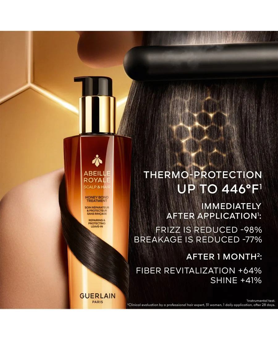 GUERLAIN Несмываемый кондиционер для кожи головы и волос Abeille Royale с медом для восстановления структуры волос и термозащитой — фото 3