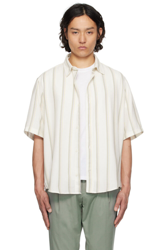 

Рубашка свободного кроя в полоску с открытым плетением Off-White Hugo